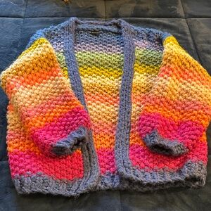 SAACHI Multicolor Chunky Knit Cardigan